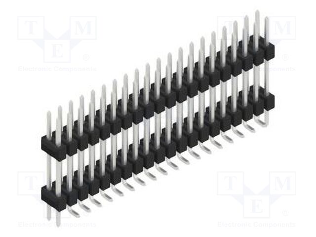 Connector: pin strips; pin header; male; PIN: 40; 2.54mm; SMT; 2x20