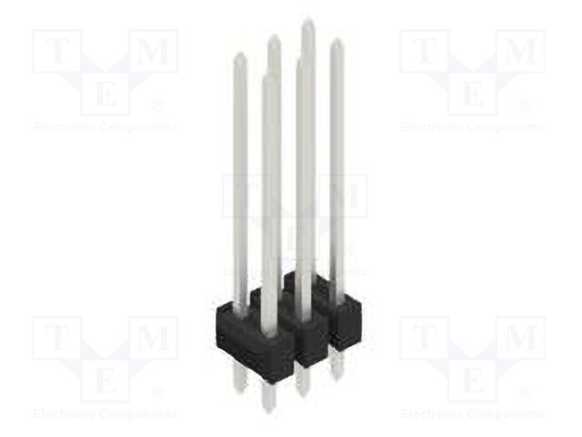 Connector: pin strips; pin header; male; PIN: 6; 2.54mm; THT; 2x3