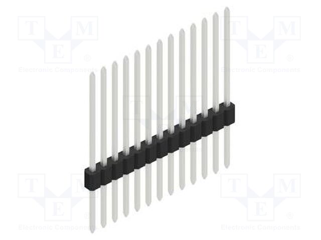 Connector: pin strips; pin header; male; PIN: 13; 1.27mm; THT; 1x13