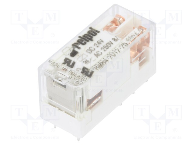 Relay: electromagnetic; DPDT; Ucoil: 24VDC; 8A/250VAC; 8A/24VDC; 8A