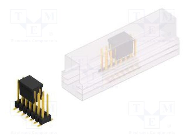Connector: pin strips; pin header; male; PIN: 14; 2.54mm; SMT; 2x7