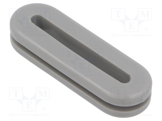 Grommet; PVC; grey; Panel thick: max.3mm; -30÷60°C; UL94V-0