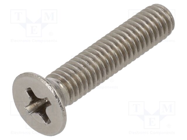Screw; M4x20; Head: countersunk; Phillips; PH2; A2 stainless steel