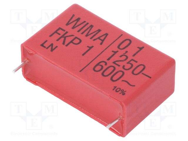 Capacitor: polypropylene; 100nF; 37.5mm; ±10%; 15x26x41.5mm