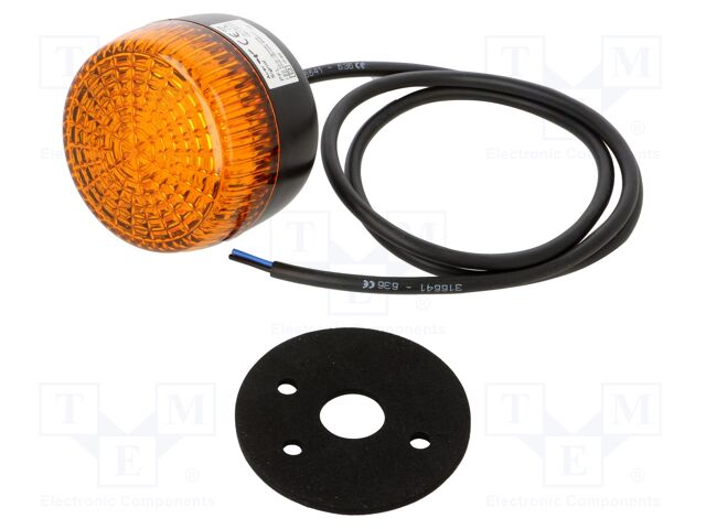 Signaller: lighting; flashing light; orange; Series: PFL; 24VDC