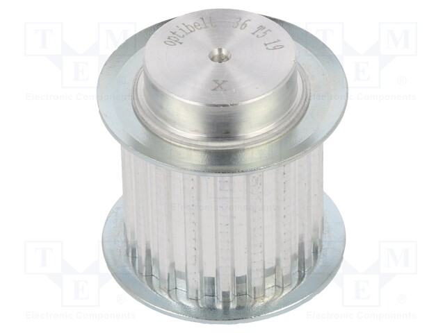 Belt pulley; T5; W: 25mm; whell width: 36mm; Ø: 29.4mm; aluminium