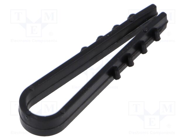 Holder; 100pcs; RoundDowel; Body: black; 8mm