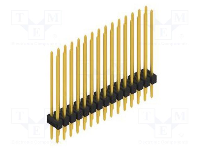 Connector: pin strips; pin header; male; PIN: 30; 2.54mm; THT; 2x15