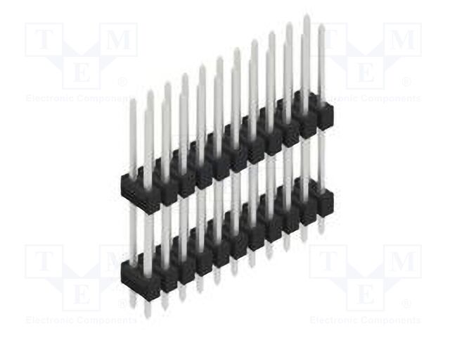 Connector: pin strips; pin header; male; PIN: 22; 2.54mm; THT; 2x11