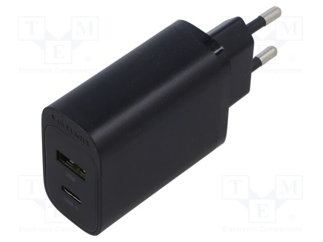 Power supply: switching; mains,plug-in; 5÷12VDC; 20W; black; 3A