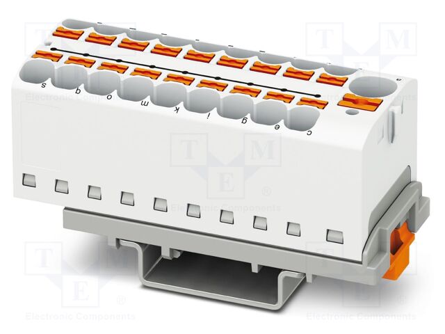 Splice terminal: rail; 32A; 800V; push-in; PA; 0.2÷6mm2; W: 28.6mm