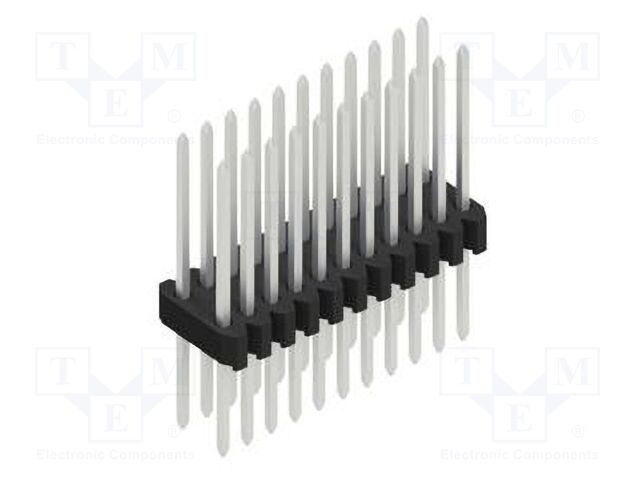 Connector: pin strips; pin header; male; PIN: 22; 1.27mm; THT; 2x11