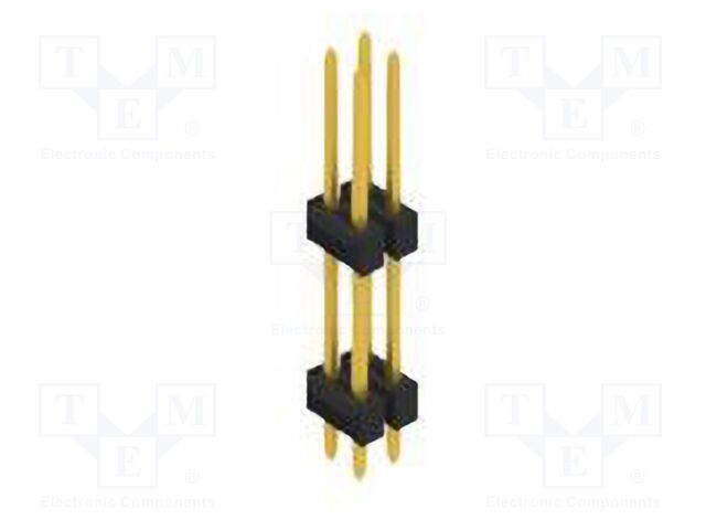 Connector: pin strips; pin header; male; PIN: 4; 2.54mm; THT; 2x2
