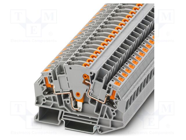 Splice terminal: rail; PA; terminals: 2; W: 8.2mm; H: 82mm; Body: grey
