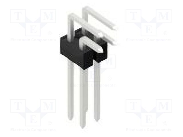 Connector: pin strips; pin header; male; PIN: 4; 2.54mm; THT; 2x2