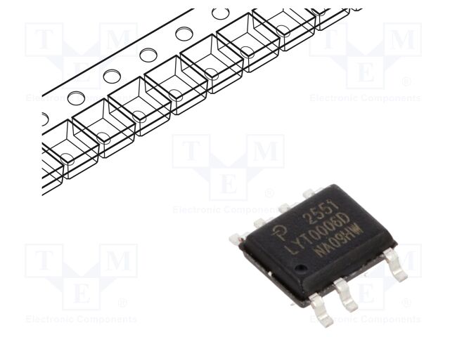 IC: PMIC; AC/DC switcher,LED driver; 100÷280mA; 85÷308V; Ubr: 700V