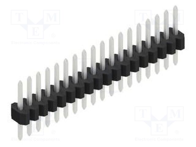 Connector: pin strips; pin header; male; PIN: 18; 1.27mm; THT; 1x18
