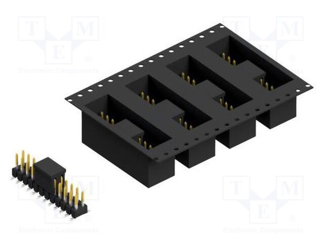 Connector: pin strips; pin header; male; PIN: 24; 2.54mm; SMT; 2x12