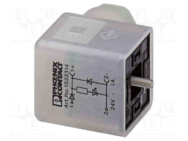 Connector: valve connector; plug; form A; female; PIN: 3