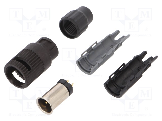 Plug; Connector: circular; 710; male; PIN: 2; unshielded; 4A; IP40