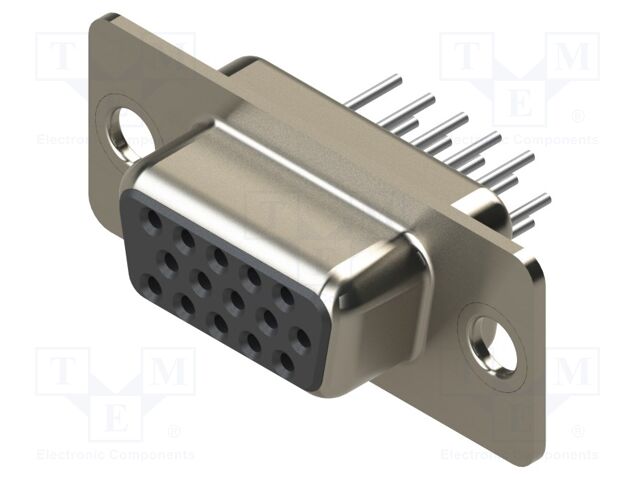Connector: D-Sub HD; PIN: 15; socket; female; straight; THT; MHDD