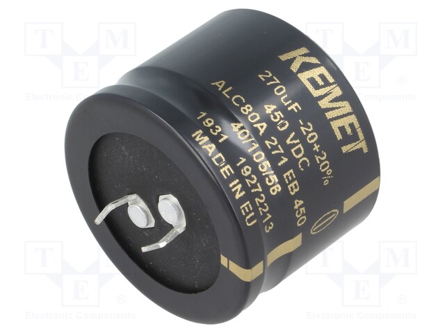 Capacitor: electrolytic; 270uF; 450VDC; ESR: 496mΩ; SNAP-IN; ±20%