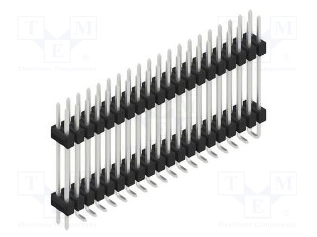 Connector: pin strips; pin header; male; PIN: 40; 2.54mm; SMT; 2x20