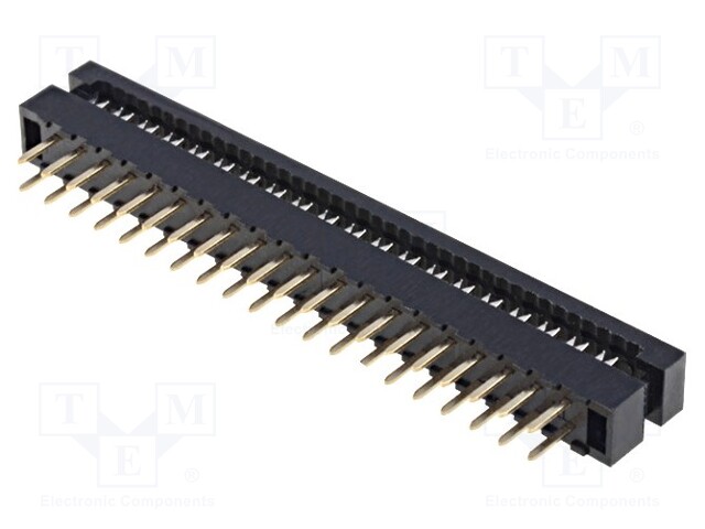 IDC transition; PIN: 40; THT; for ribbon cable; 1mm; Layout: 2x20