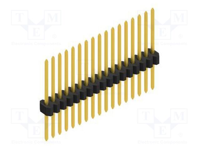 Connector: pin strips; pin header; male; PIN: 17; 1.27mm; THT; 1x17