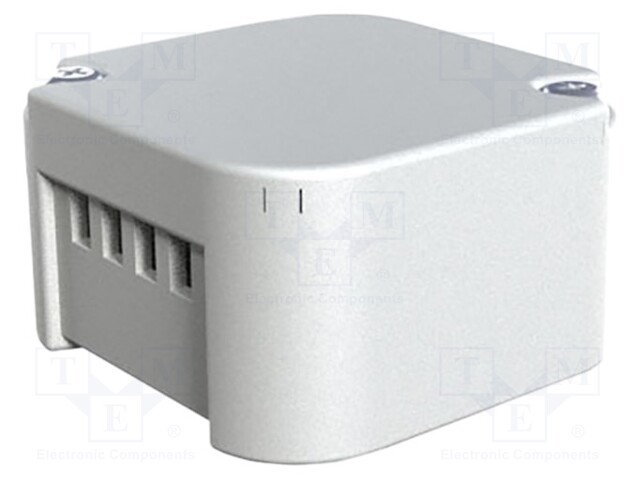Enclosure: junction box; X: 43.8mm; Y: 43.8mm; Z: 25mm; light grey