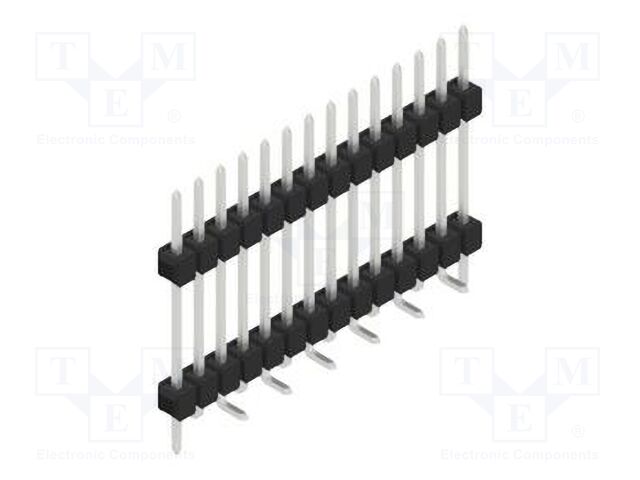 Connector: pin strips; pin header; male; PIN: 14; 2.54mm; SMT; 1x14