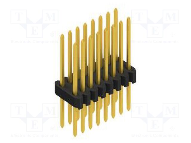 Connector: pin strips; pin header; male; PIN: 16; 1.27mm; THT; 2x8