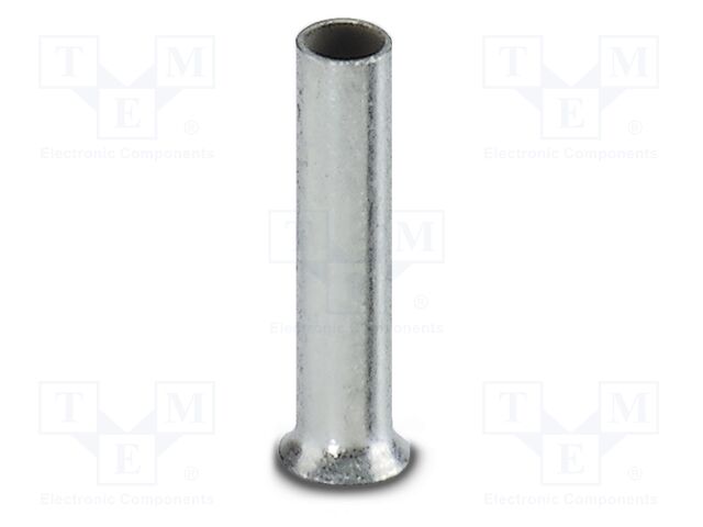 Tip: bootlace ferrule; non-insulated; copper; 1mm2; tinned; 8mm