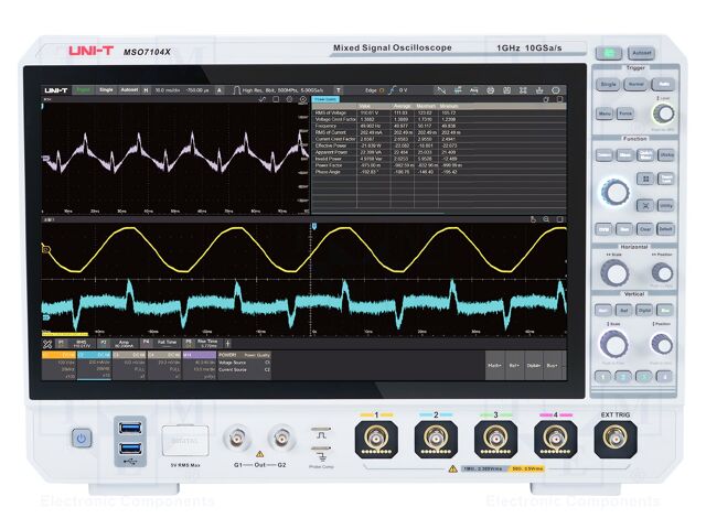 Oscilloscope: digital; Ch: 4; 1GHz; 10Gsps; 2Mpts; 100p÷1ks/div