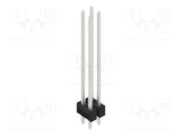 Connector: pin strips; pin header; male; PIN: 4; 2.54mm; THT; 2x2