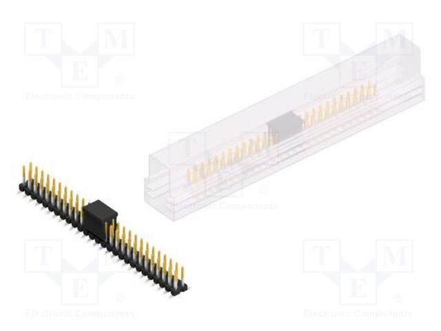 Connector: pin strips; pin header; male; PIN: 54; 2.54mm; SMT; 2x27