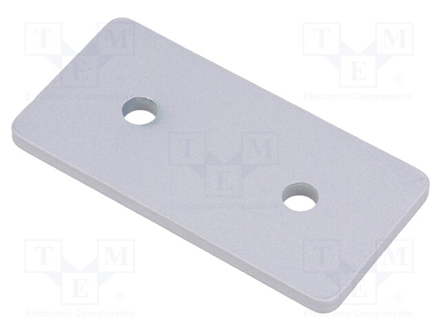 Flat bar; for profiles; W: 45mm; L: 90mm; steel; Colour: silver