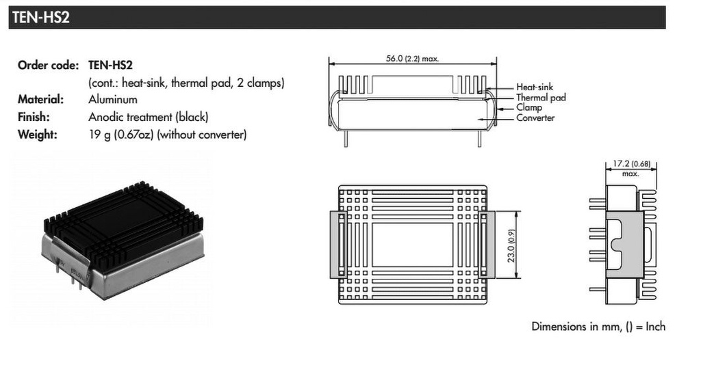 Power supplies accessories: heat sink