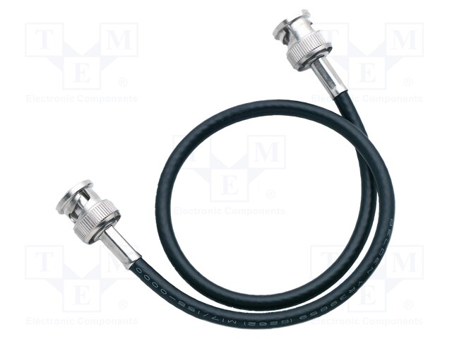 Test lead; BNC plug,both sides; Len: 1.2m; black
