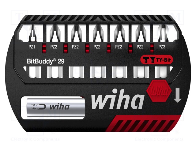 Screwdriver bits; Pcs: 8; Package: plastic case; 29mm