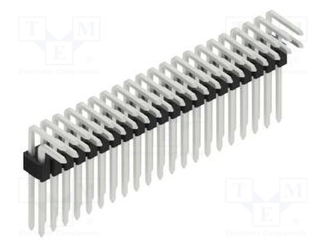 Connector: pin strips; pin header; male; PIN: 42; 1.27mm; THT; 2x21