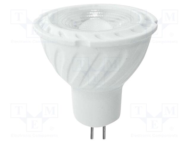 LED lamp; neutral white; GU5,3; 12VDC; 445lm; P: 6W; 38°; 4000K; IP20