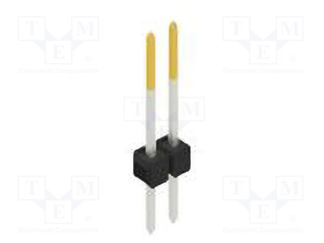 Connector: pin strips; pin header; male; PIN: 2; 2.54mm; THT; 1x2