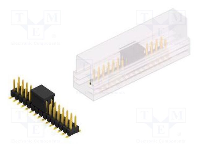 Connector: pin strips; pin header; male; PIN: 30; 2.54mm; SMT; 2x15