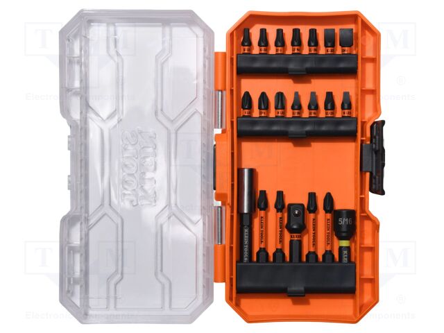 Tools set: screwdriver bits; square,Phillips,slot,Torx®; impact