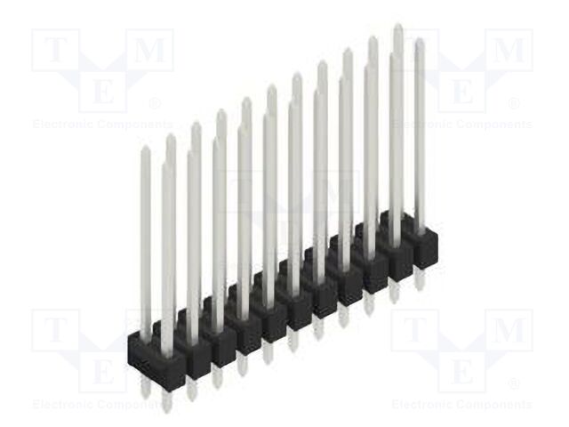 Connector: pin strips; pin header; male; PIN: 22; 2.54mm; THT; 2x11
