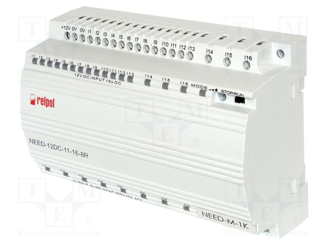Programmable relay; 250VAC/10A; IN: 16; Analog in: 3; OUT: 8; NEED