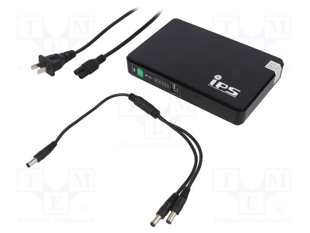 Power supply: router UPS; 160x105x28mm; 30W; No.of out.sockets: 3