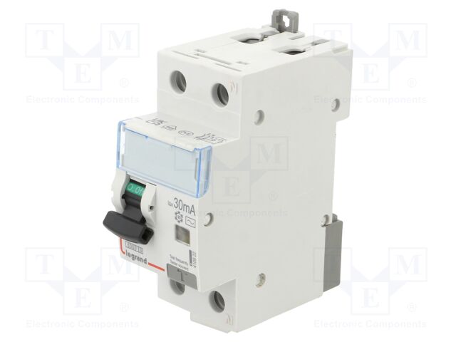 RCBO breaker; Inom: 20A; Ires: 30mA; Max surge current: 250A; 400V
