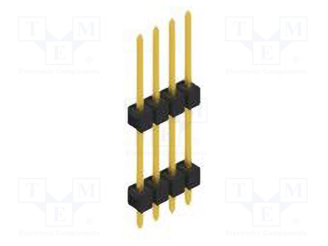 Connector: pin strips; pin header; male; PIN: 4; 2.54mm; THT; 1x4